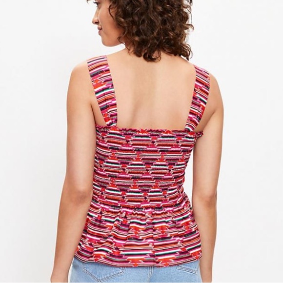 Loft Smocked Peplum Cami NWOT - Picture 10 of 12